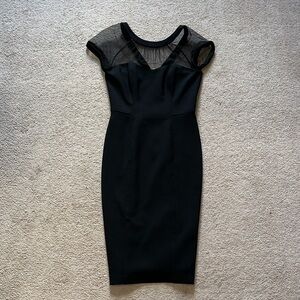Maggy London Black Illusion Sheath Dress